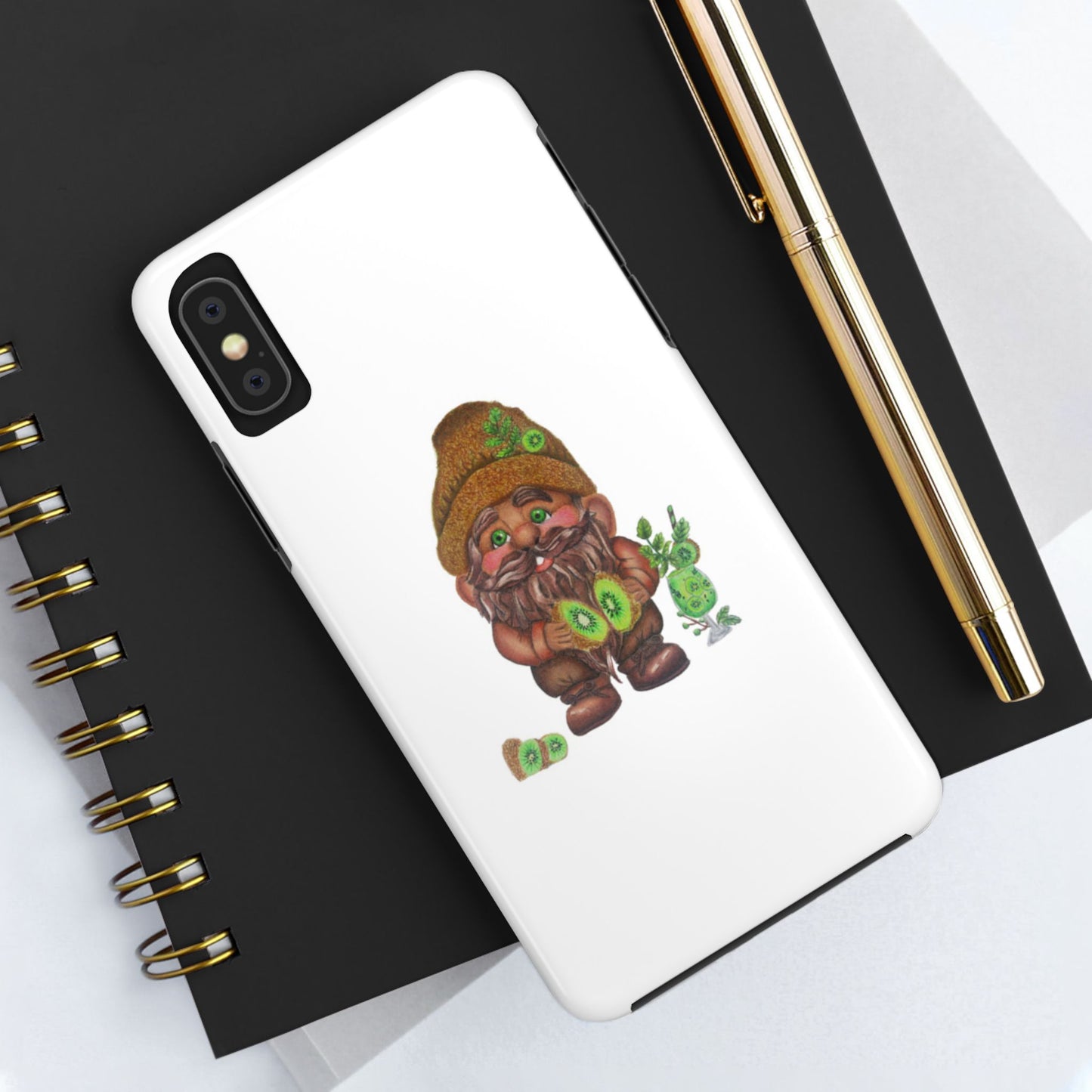 Funny Kiwi Gnome Phone Cases, Phone Covers for Gnome Lovers, Cute Gift for Gardeners, Unique Tech Accessories, Holiday Gifts
