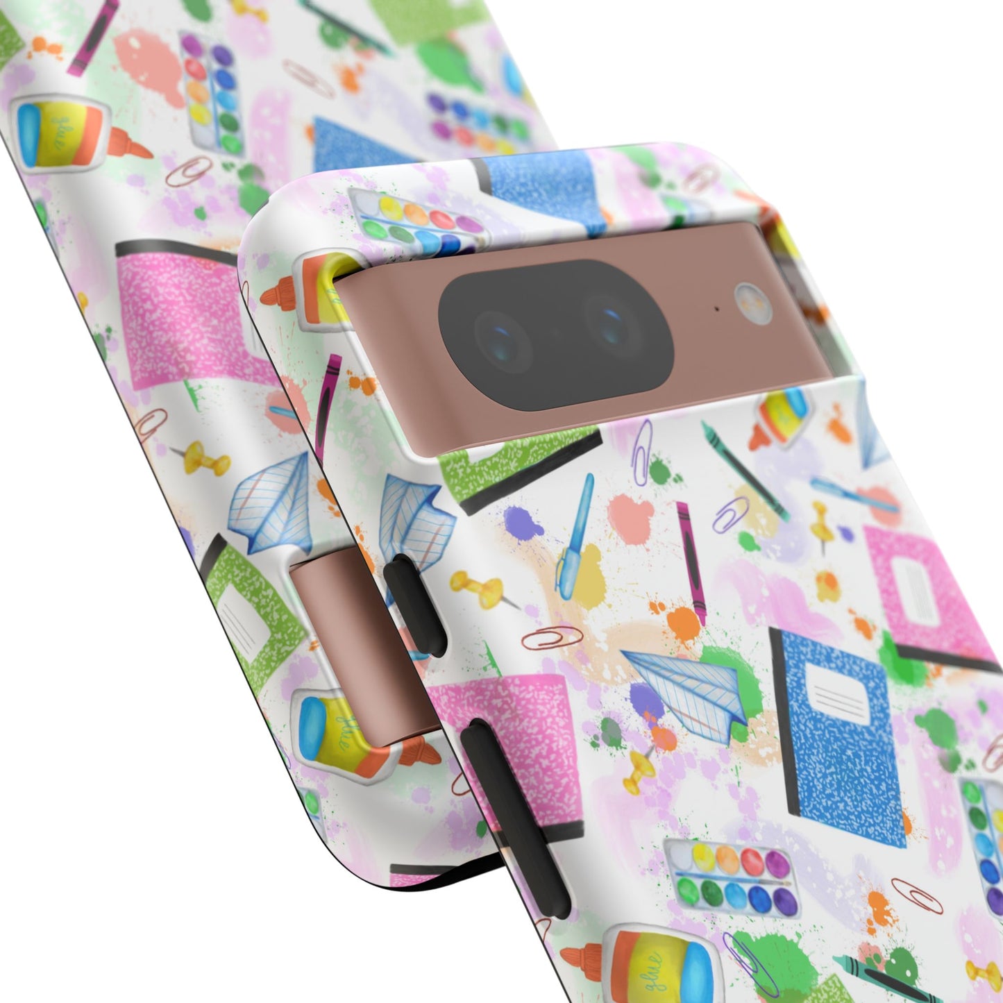 Colorful Art-Themed Phone Case, Cute Creative Gift for Artists, Unique Mobile Cover, Fun School Supplies Case, Bright Art Supplies Design