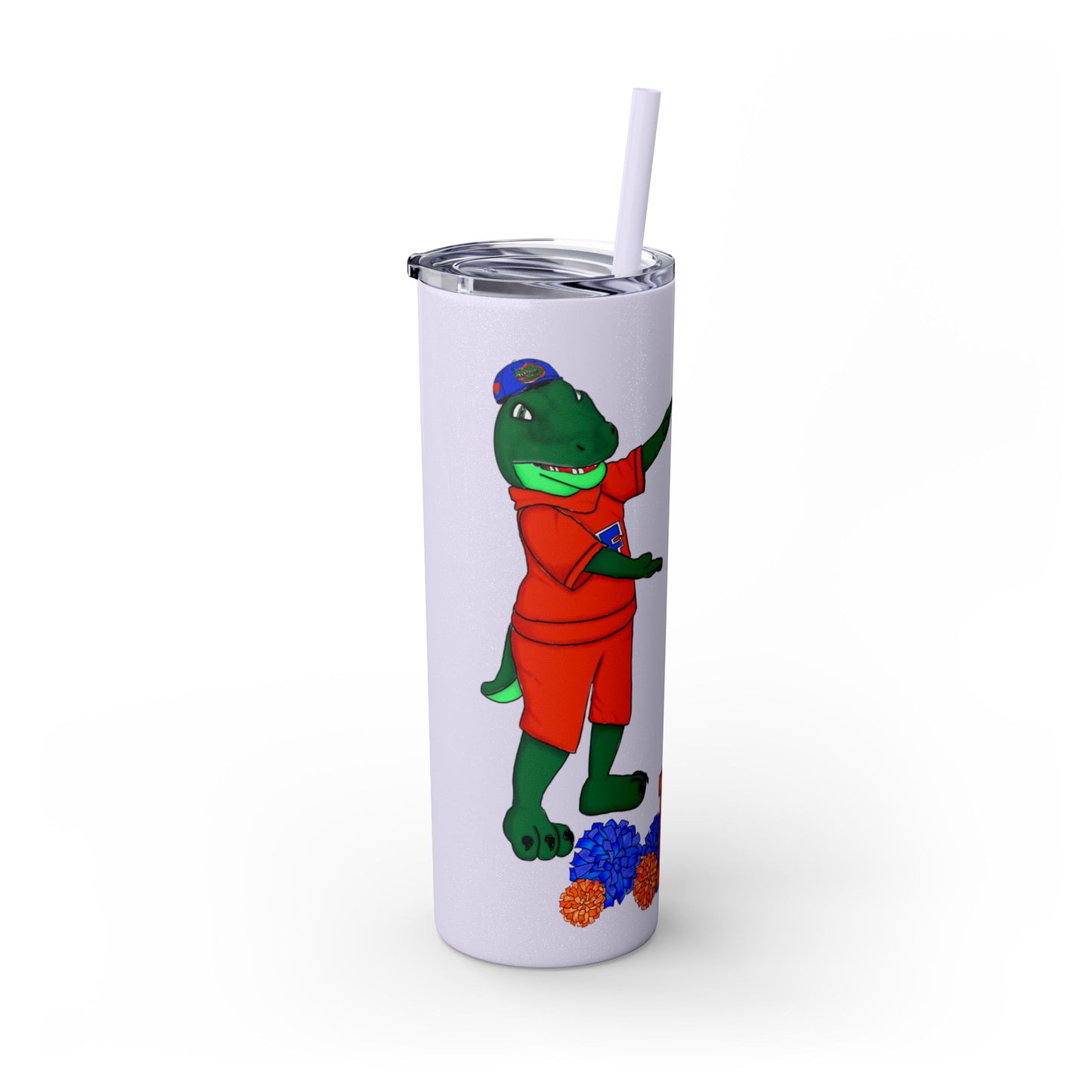 Florida Gators Skinny Tumbler with Straw | Perfect for Gifts, Sports Events, Tailgating, Summer Drinks, Eco-Friendly Hydration