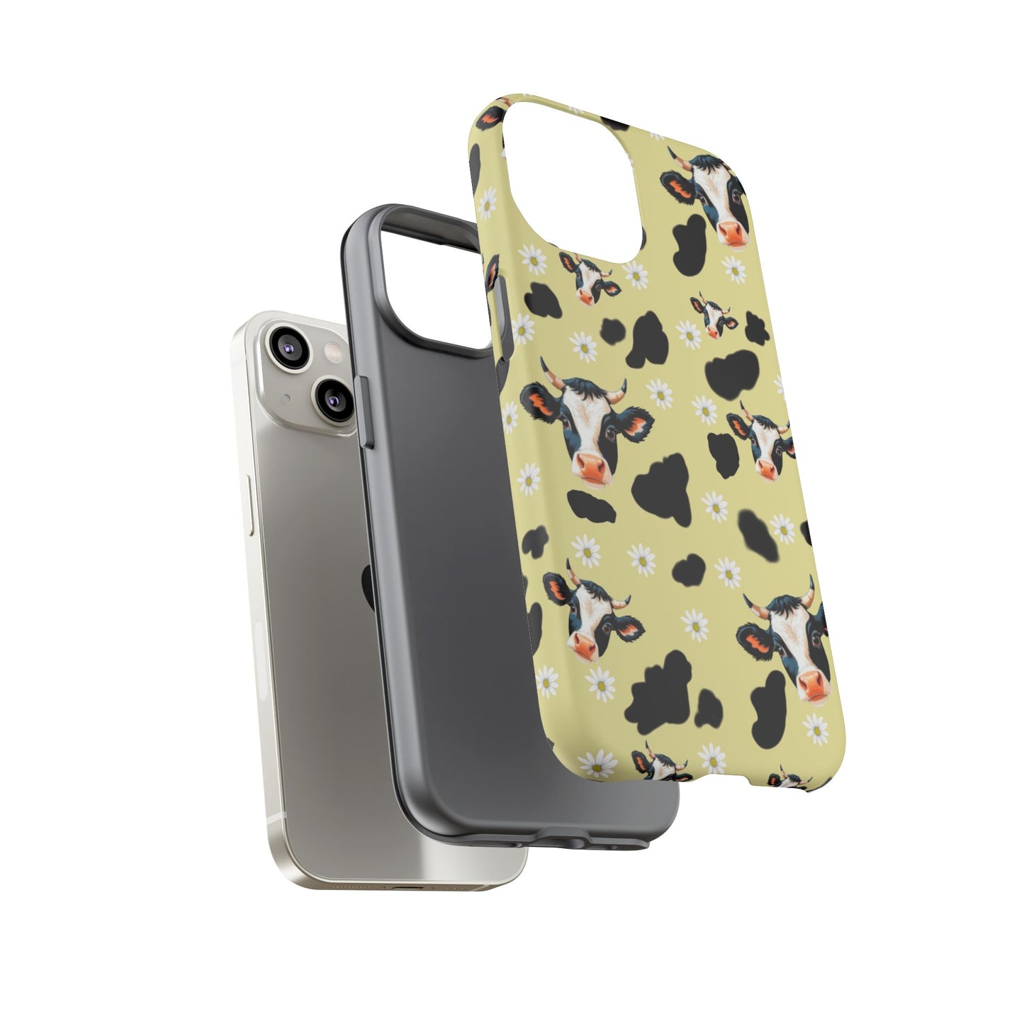 Cow Print Phone Case - Cute Protection for Animal Lovers, Gift for Farmhouse Decor, Cheerful Cow Design