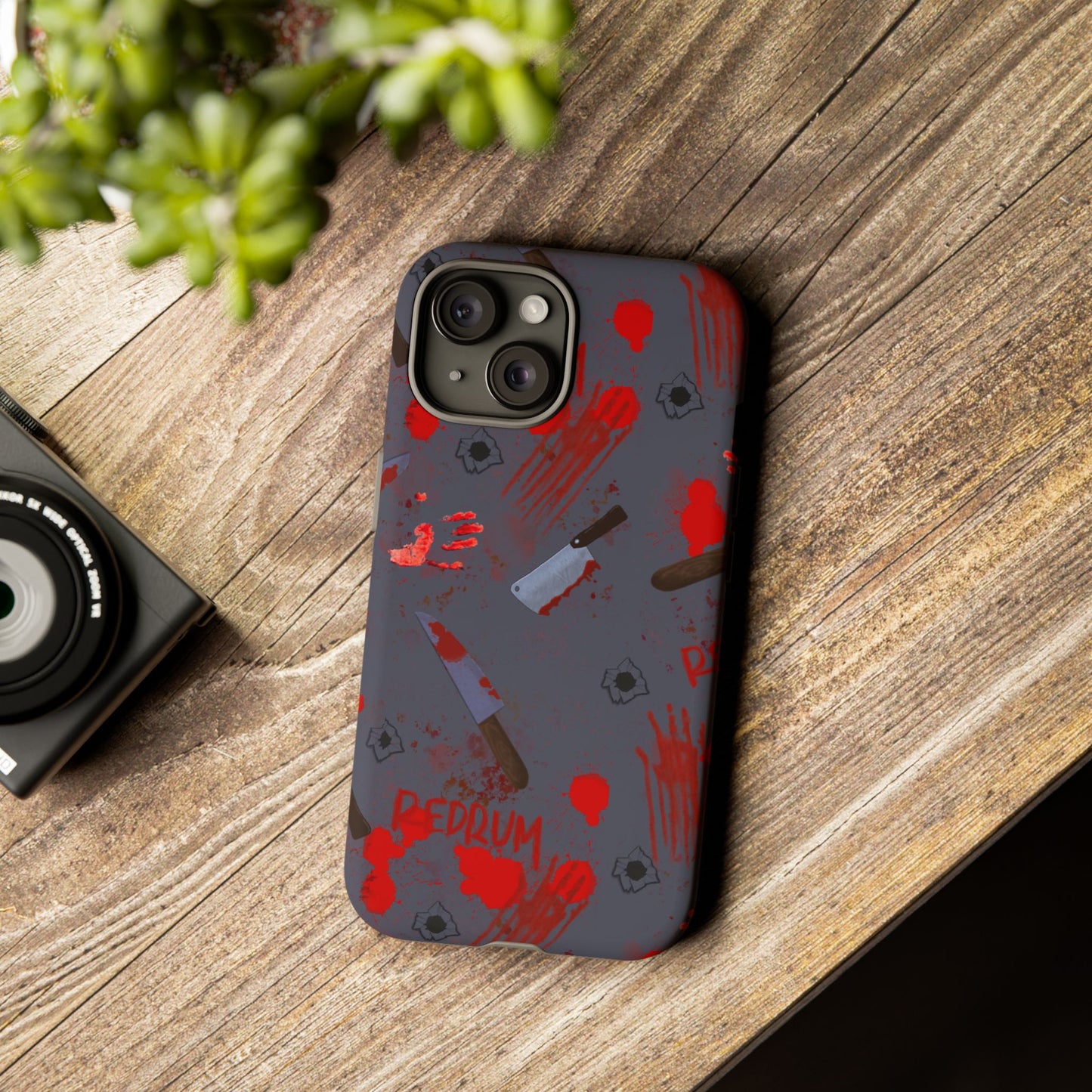 Blood Splatter Phone Case, Tough Case for Horror Fans, Halloween Accessory, Unique Gift for Gamers, Spooky Phone Cover