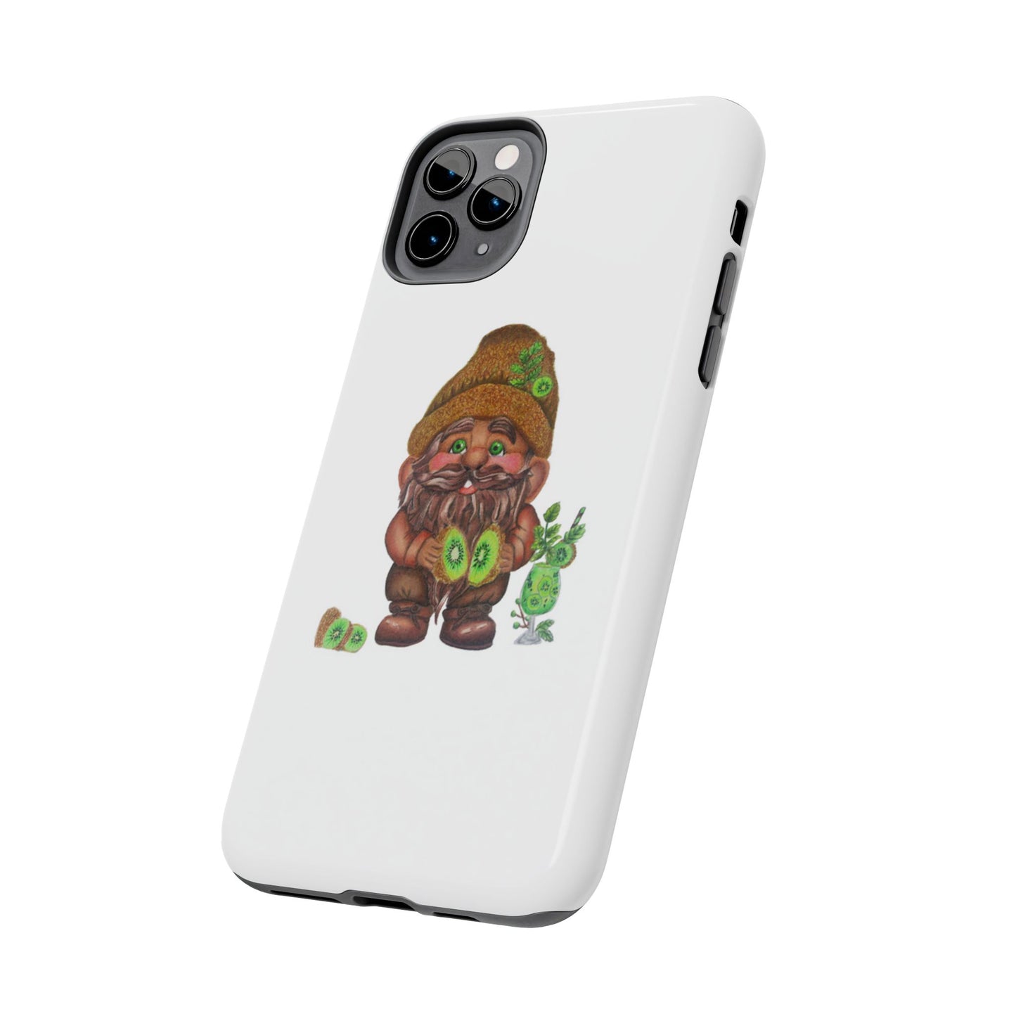 Funny Kiwi Gnome Phone Cases, Phone Covers for Gnome Lovers, Cute Gift for Gardeners, Unique Tech Accessories, Holiday Gifts