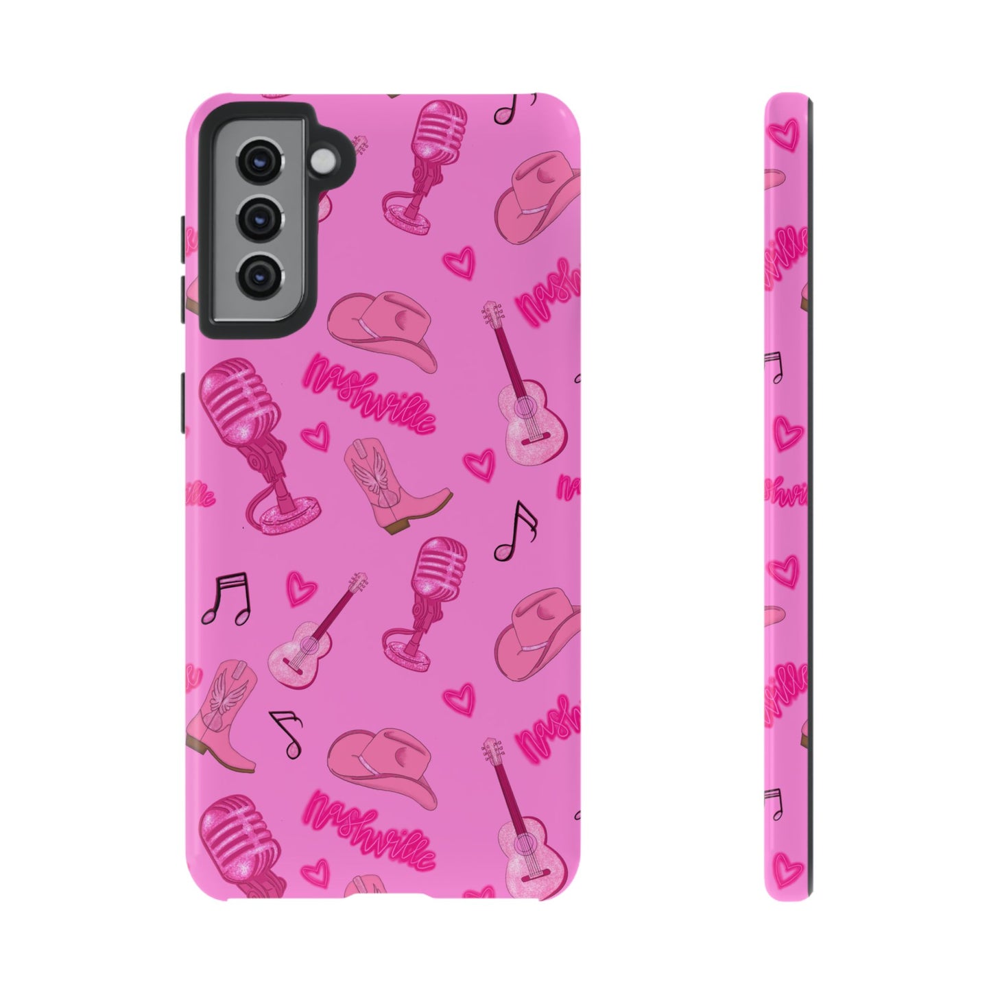 Pink Music Cases for Tough Love, Music Lover Gift, Phone Accessories, Cute Phone Covers, Stylish Cases for Women