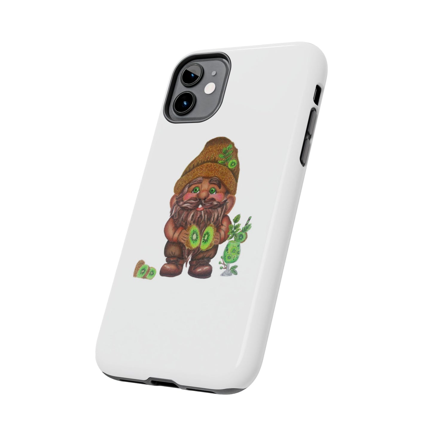 Funny Kiwi Gnome Phone Cases, Phone Covers for Gnome Lovers, Cute Gift for Gardeners, Unique Tech Accessories, Holiday Gifts