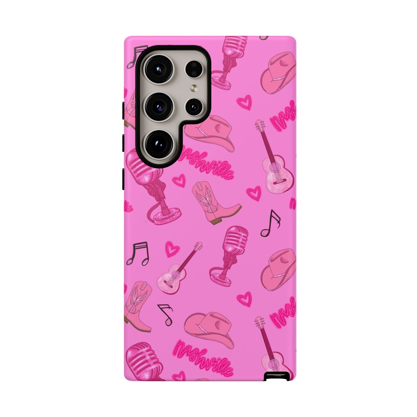 Pink Music Cases for Tough Love, Music Lover Gift, Phone Accessories, Cute Phone Covers, Stylish Cases for Women