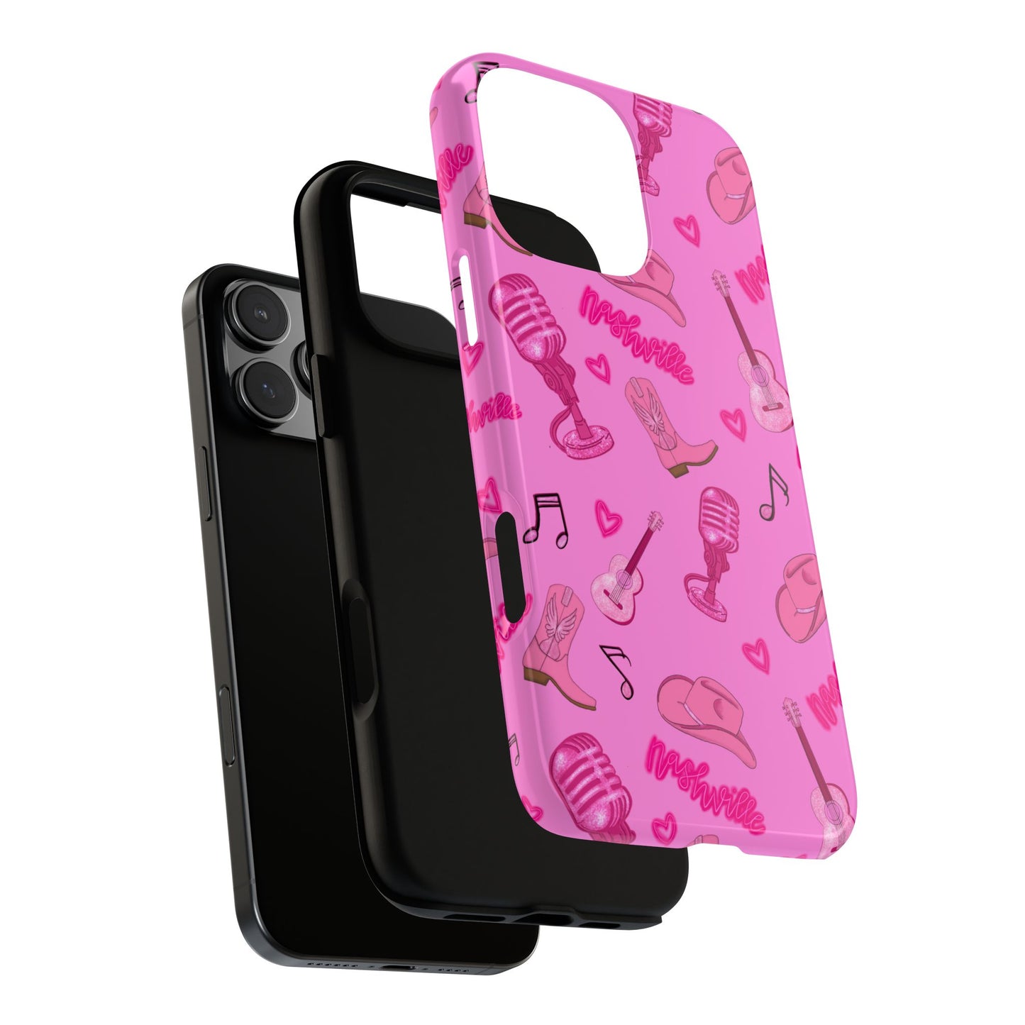 Pink Music Cases for Tough Love, Music Lover Gift, Phone Accessories, Cute Phone Covers, Stylish Cases for Women