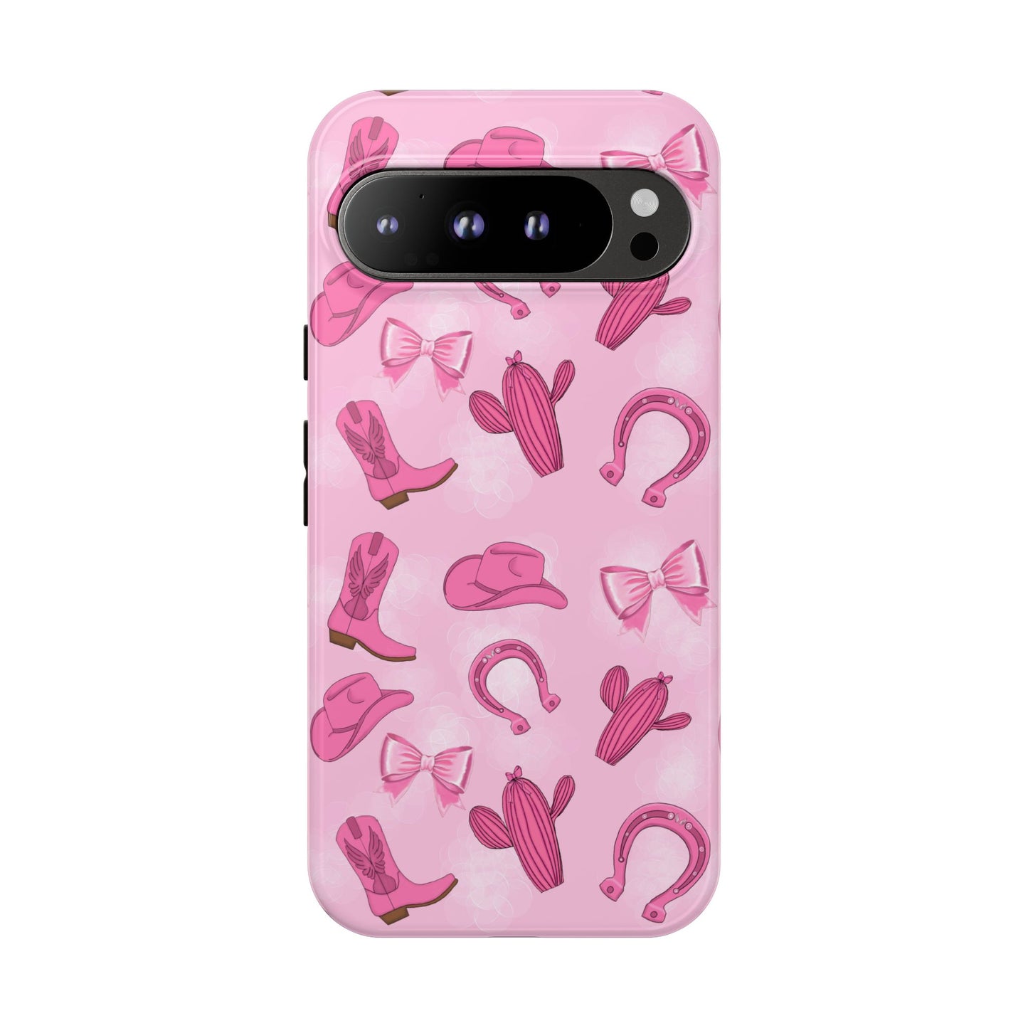 Cowgirl Chic Phone Case, Western Style Tough Case, Cute Pink Cowboy Theme, Gift for Rodeo Lovers, Country Western Decor