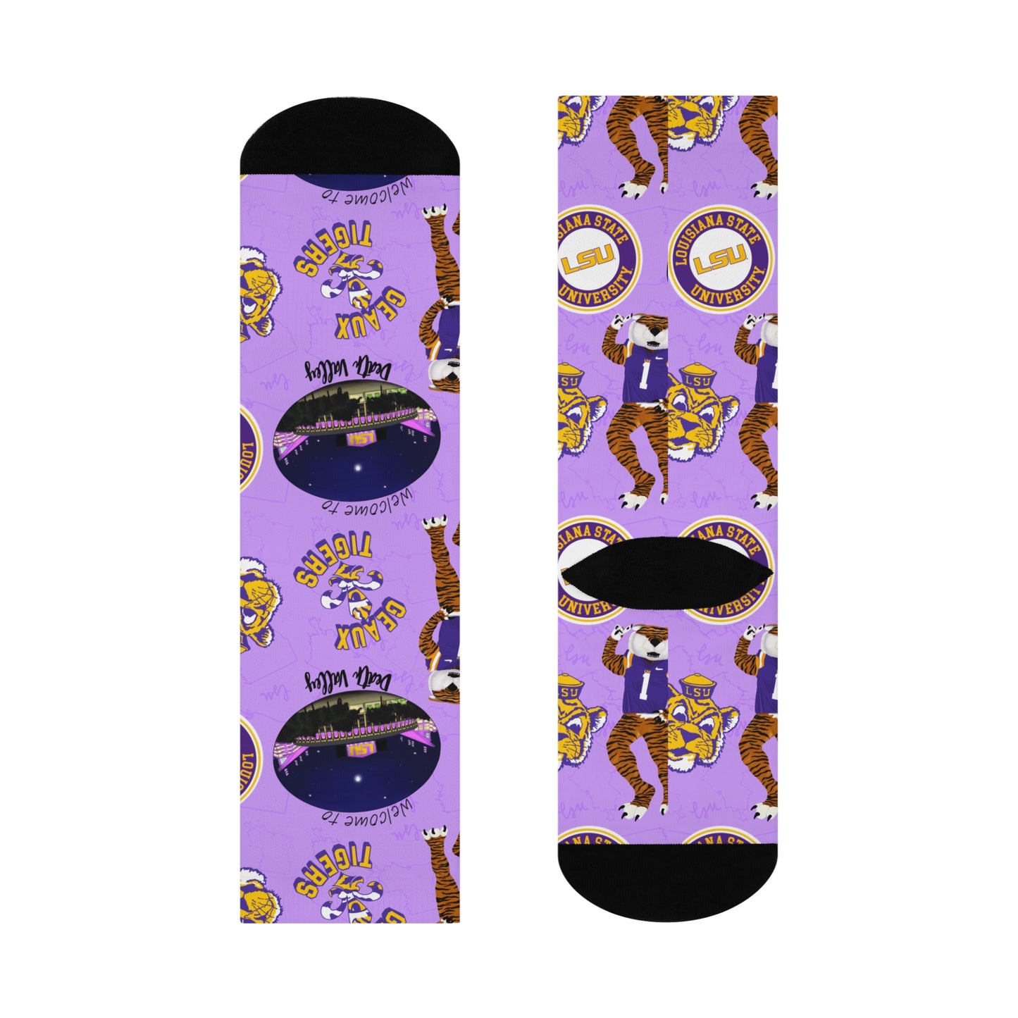 LSU Cushioned Crew Socks