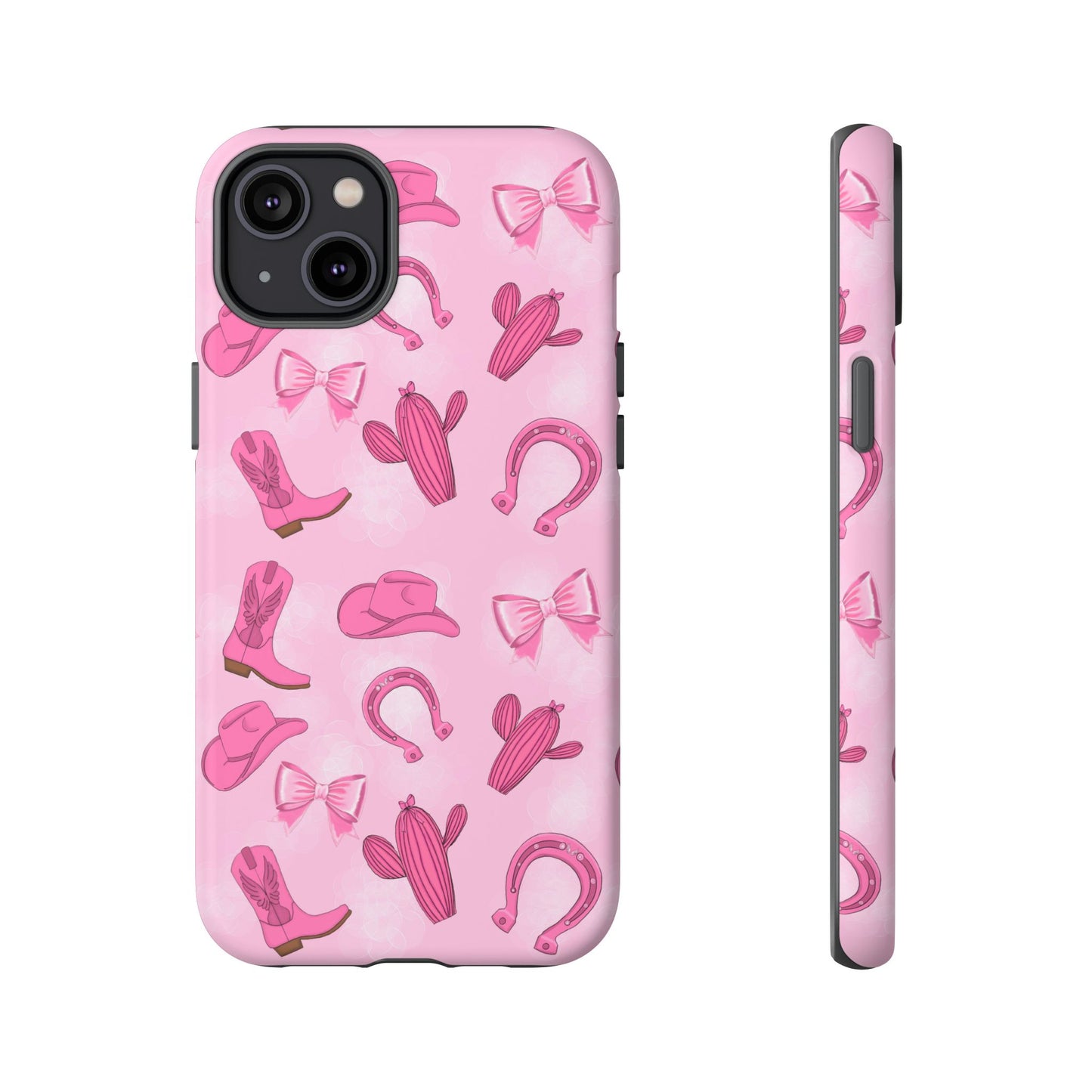 Cowgirl Chic Phone Case, Western Style Tough Case, Cute Pink Cowboy Theme, Gift for Rodeo Lovers, Country Western Decor