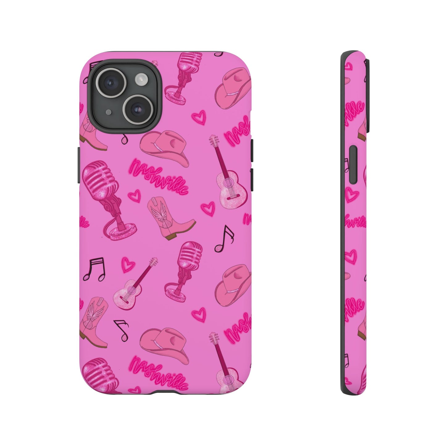 Pink Music Cases for Tough Love, Music Lover Gift, Phone Accessories, Cute Phone Covers, Stylish Cases for Women
