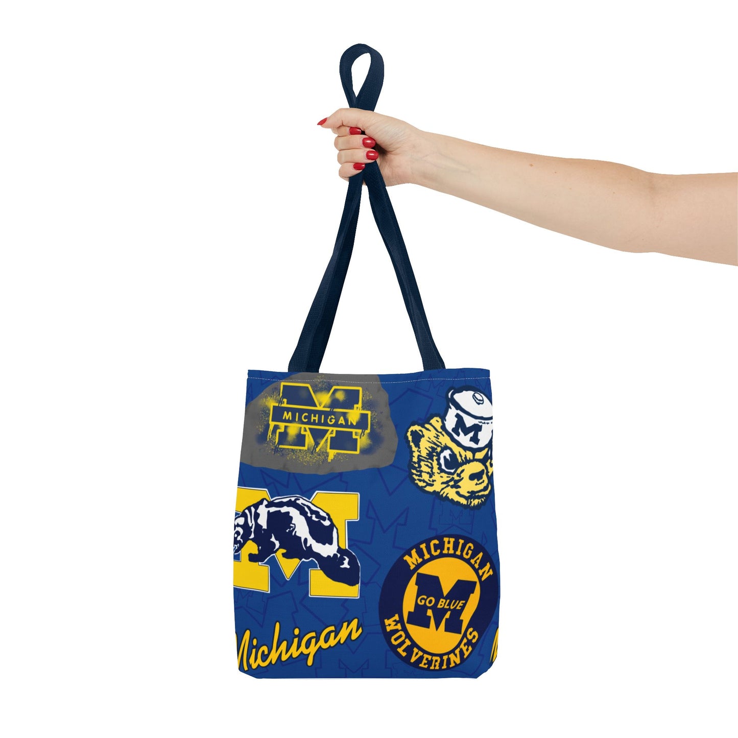Michigan Spirit Tote Bag, College Student Gift, Game Day Accessory, Team Pride, Sports Tote, University of Michigan