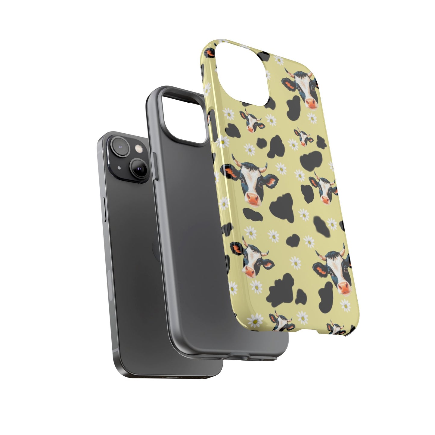 Cow Print Phone Case - Cute Protection for Animal Lovers, Gift for Farmhouse Decor, Cheerful Cow Design