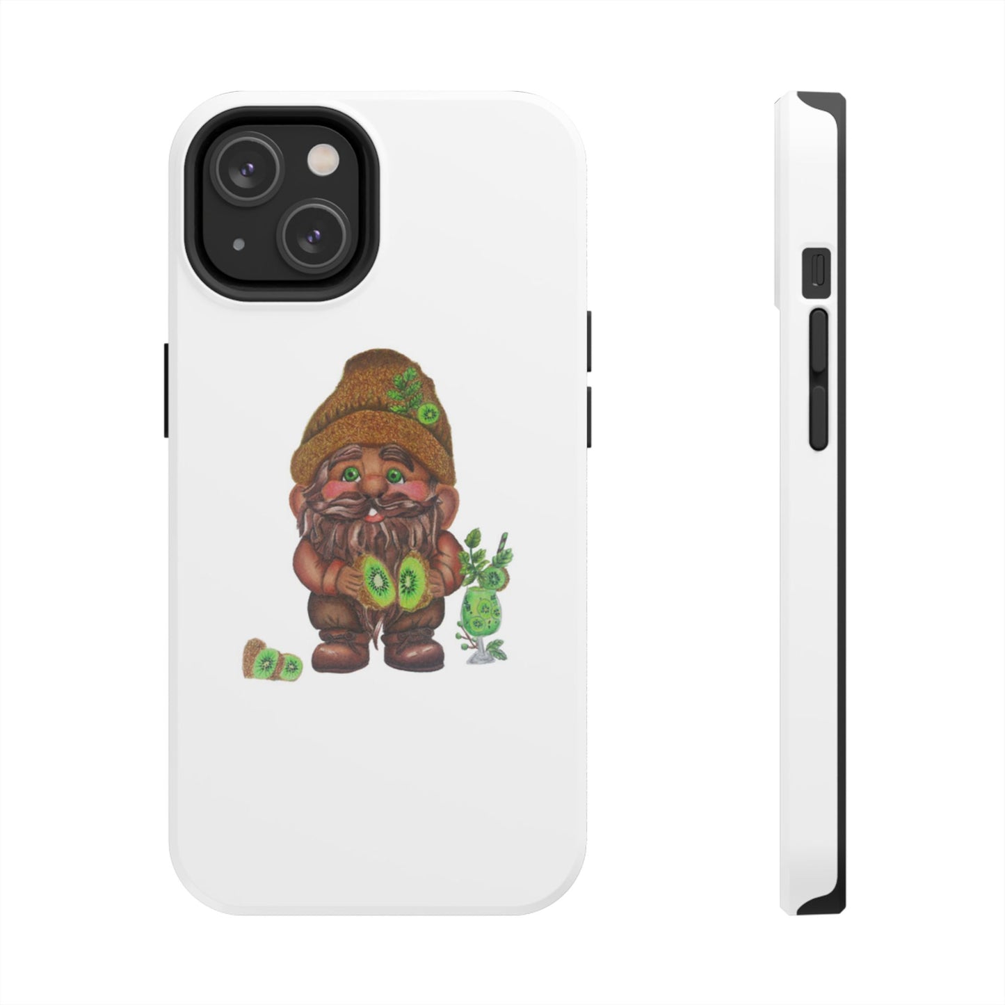 Funny Kiwi Gnome Phone Cases, Phone Covers for Gnome Lovers, Cute Gift for Gardeners, Unique Tech Accessories, Holiday Gifts