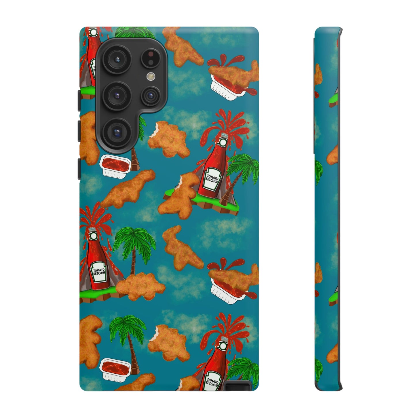 Dino Nuggets Phone Case - Tropical Vibes & Humor, Perfect Gift for Friends, Summer BBQ, Beach Lovers, Unique Accessory, Tough Cases