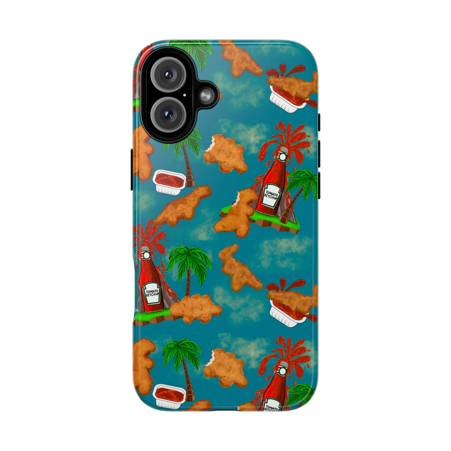 Dino Nuggets Phone Case - Tropical Vibes & Humor, Perfect Gift for Friends, Summer BBQ, Beach Lovers, Unique Accessory, Tough Cases