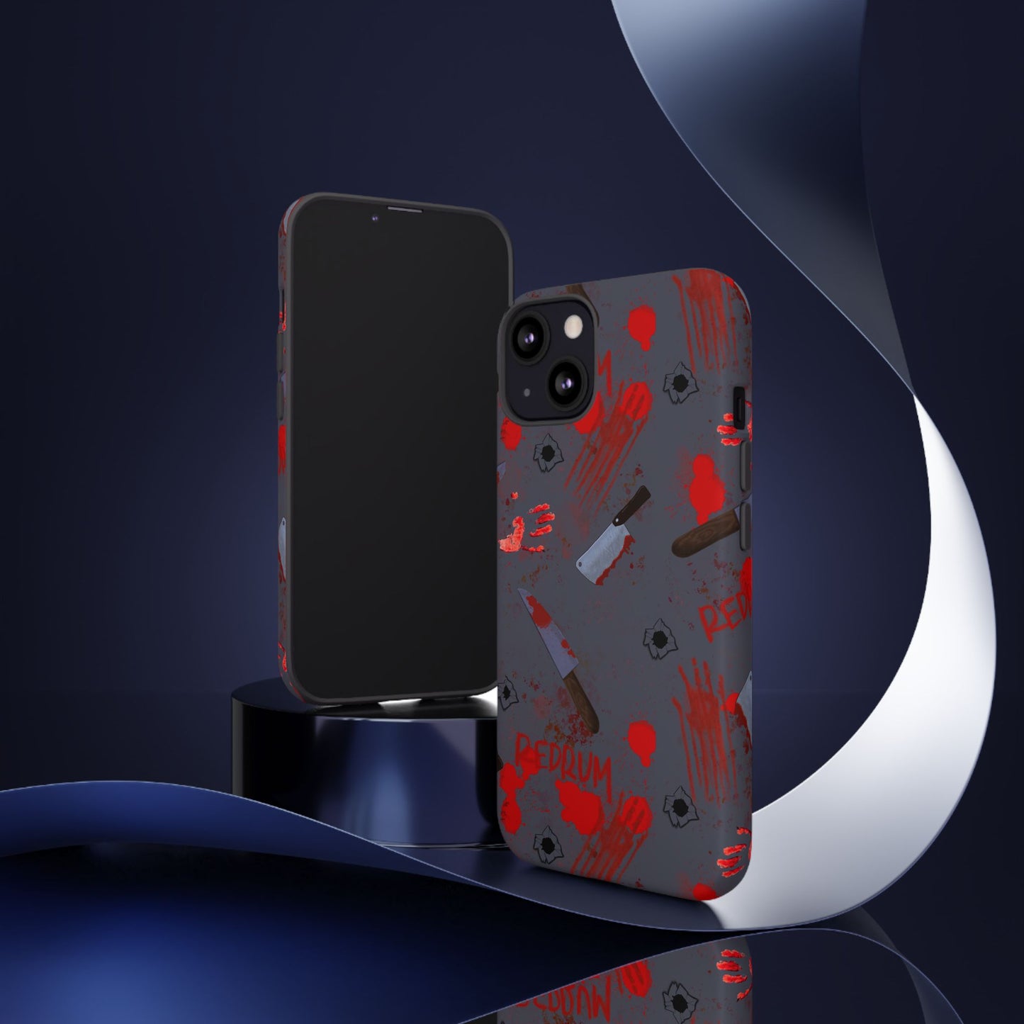 Blood Splatter Phone Case, Tough Case for Horror Fans, Halloween Accessory, Unique Gift for Gamers, Spooky Phone Cover