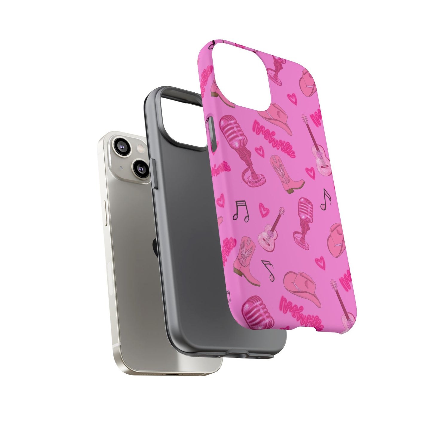 Pink Music Cases for Tough Love, Music Lover Gift, Phone Accessories, Cute Phone Covers, Stylish Cases for Women