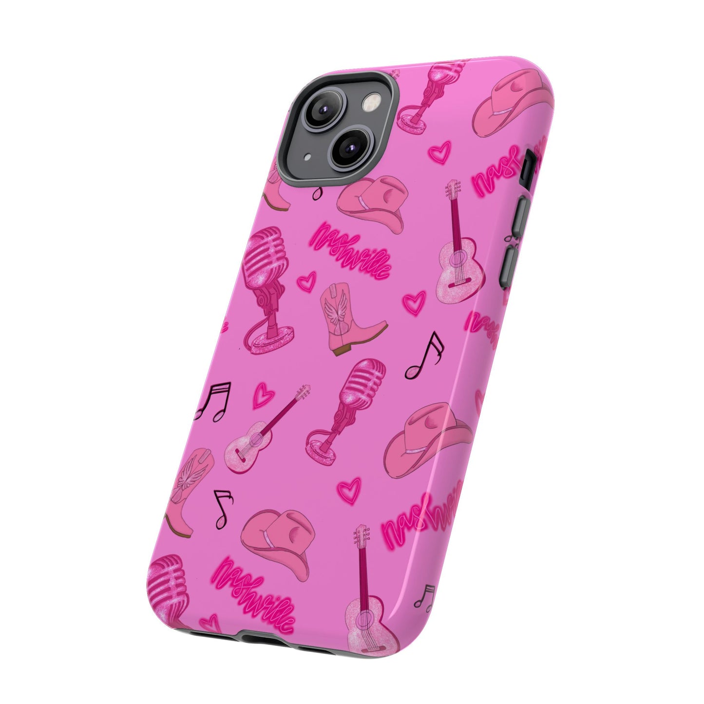 Pink Music Cases for Tough Love, Music Lover Gift, Phone Accessories, Cute Phone Covers, Stylish Cases for Women