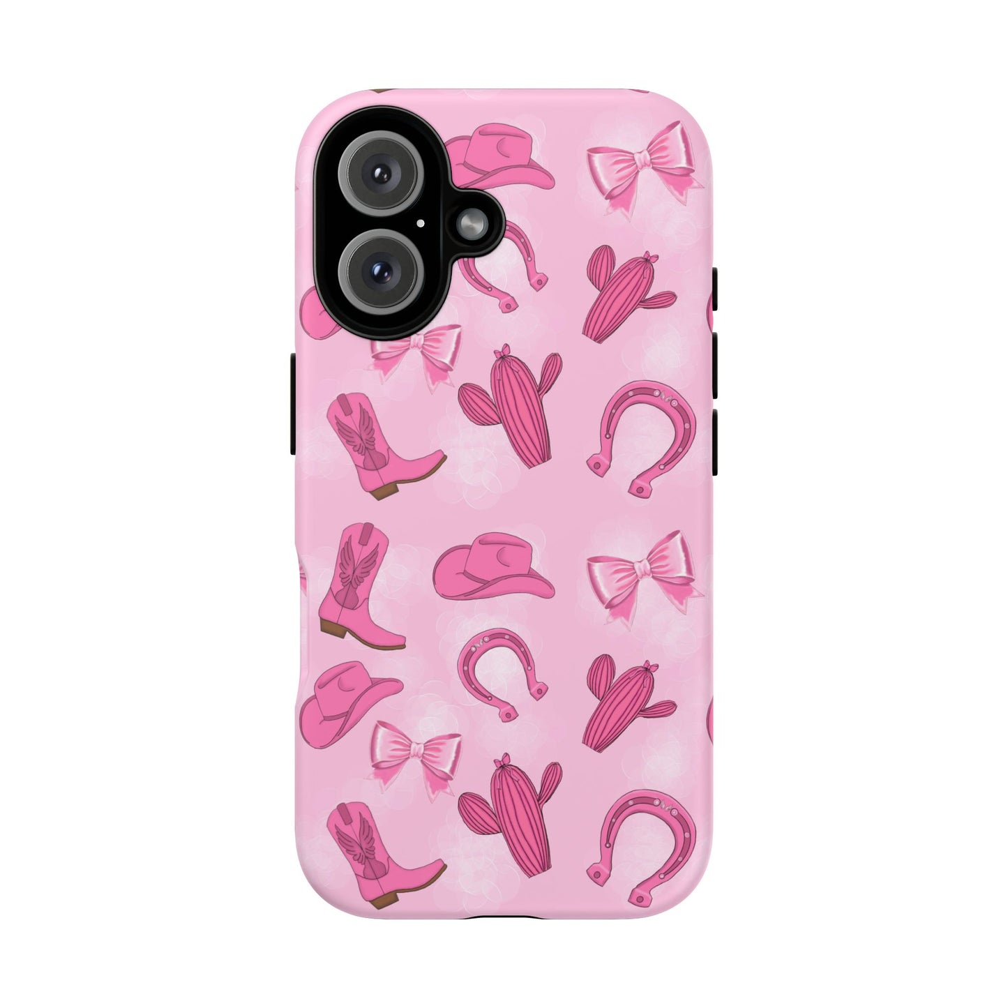 Cowgirl Chic Phone Case, Western Style Tough Case, Cute Pink Cowboy Theme, Gift for Rodeo Lovers, Country Western Decor