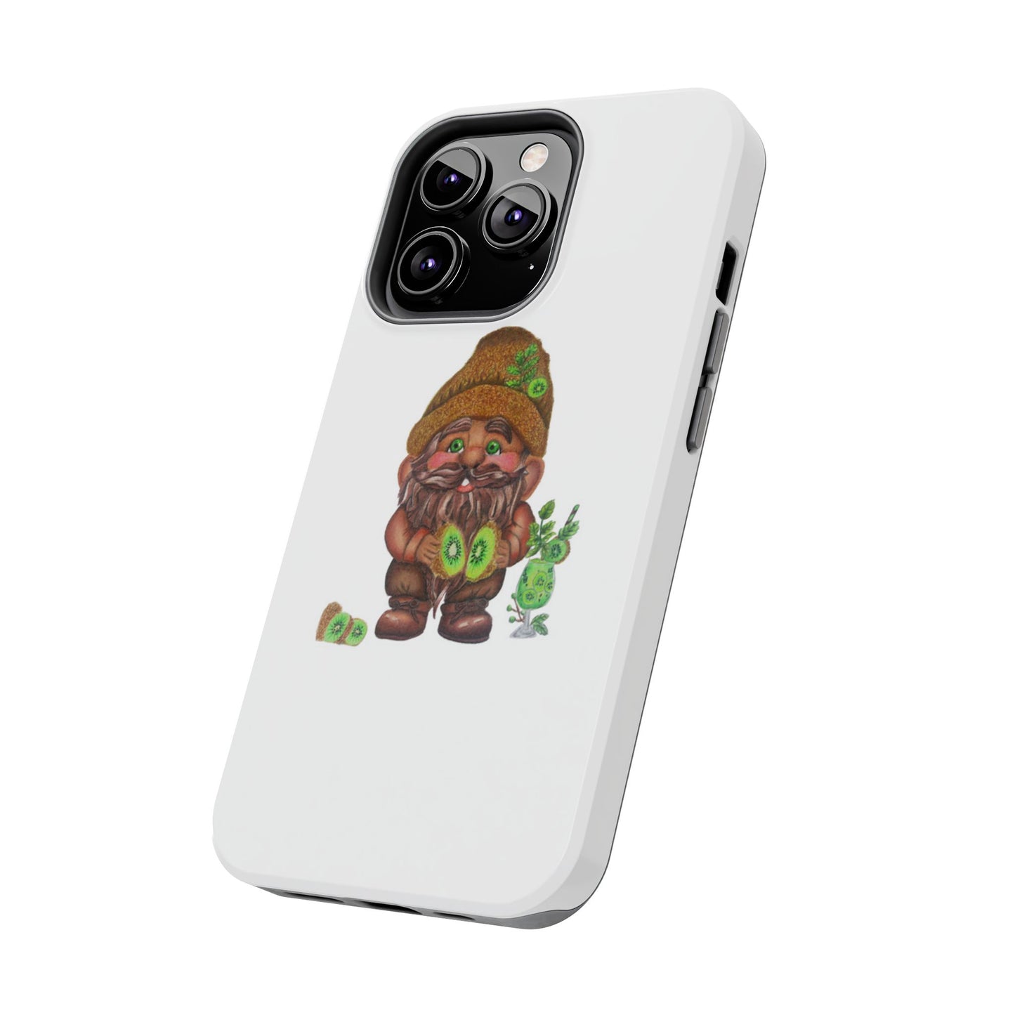 Funny Kiwi Gnome Phone Cases, Phone Covers for Gnome Lovers, Cute Gift for Gardeners, Unique Tech Accessories, Holiday Gifts