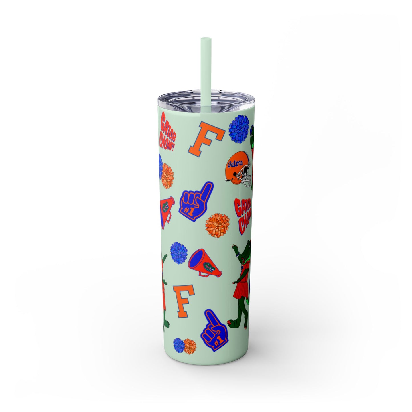 Florida Gators Spirit Skinny Tumbler - 20oz, Perfect for Game Day, Alumni Gifts, Sports Parties, Custom Drinkware, Florida Fan Merch