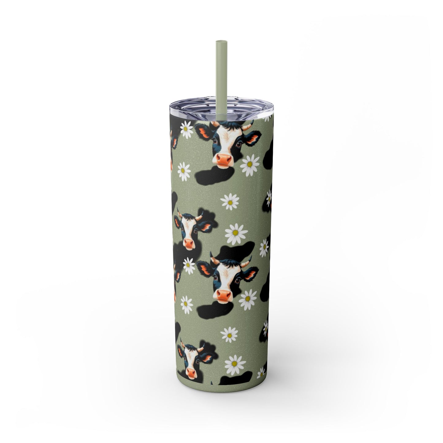 Charming Cow Print Tumbler with Straw, 20oz | Perfect for Cow Lovers, Unique Gift, Farmhouse Decor, Daily Hydration, Fun Drinkware