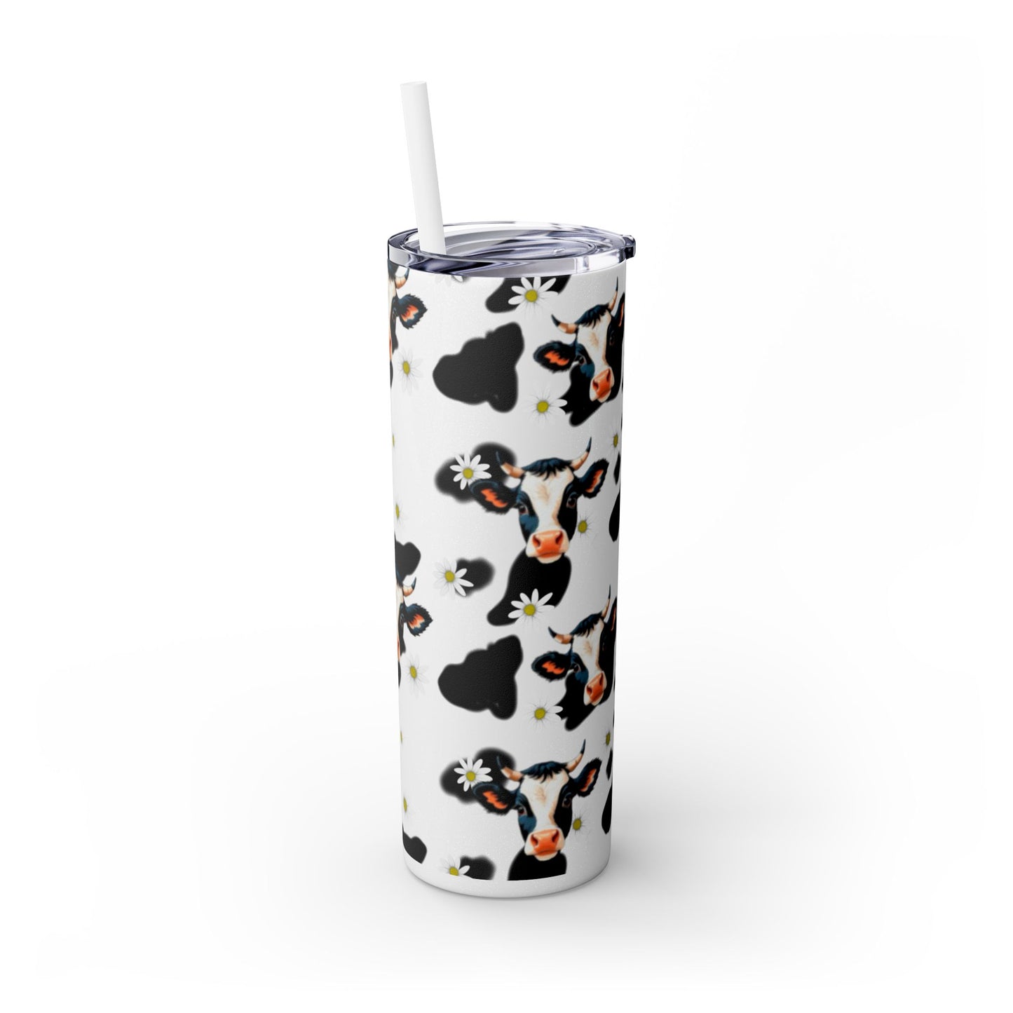Charming Cow Print Tumbler with Straw, 20oz | Perfect for Cow Lovers, Unique Gift, Farmhouse Decor, Daily Hydration, Fun Drinkware