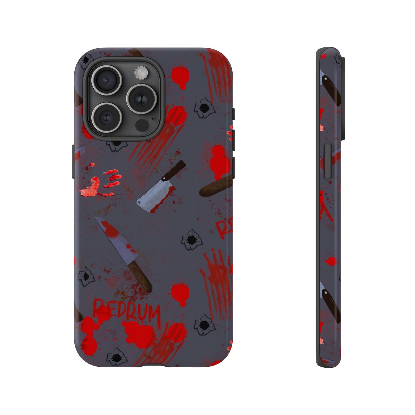 Blood Splatter Phone Case, Tough Case for Horror Fans, Halloween Accessory, Unique Gift for Gamers, Spooky Phone Cover