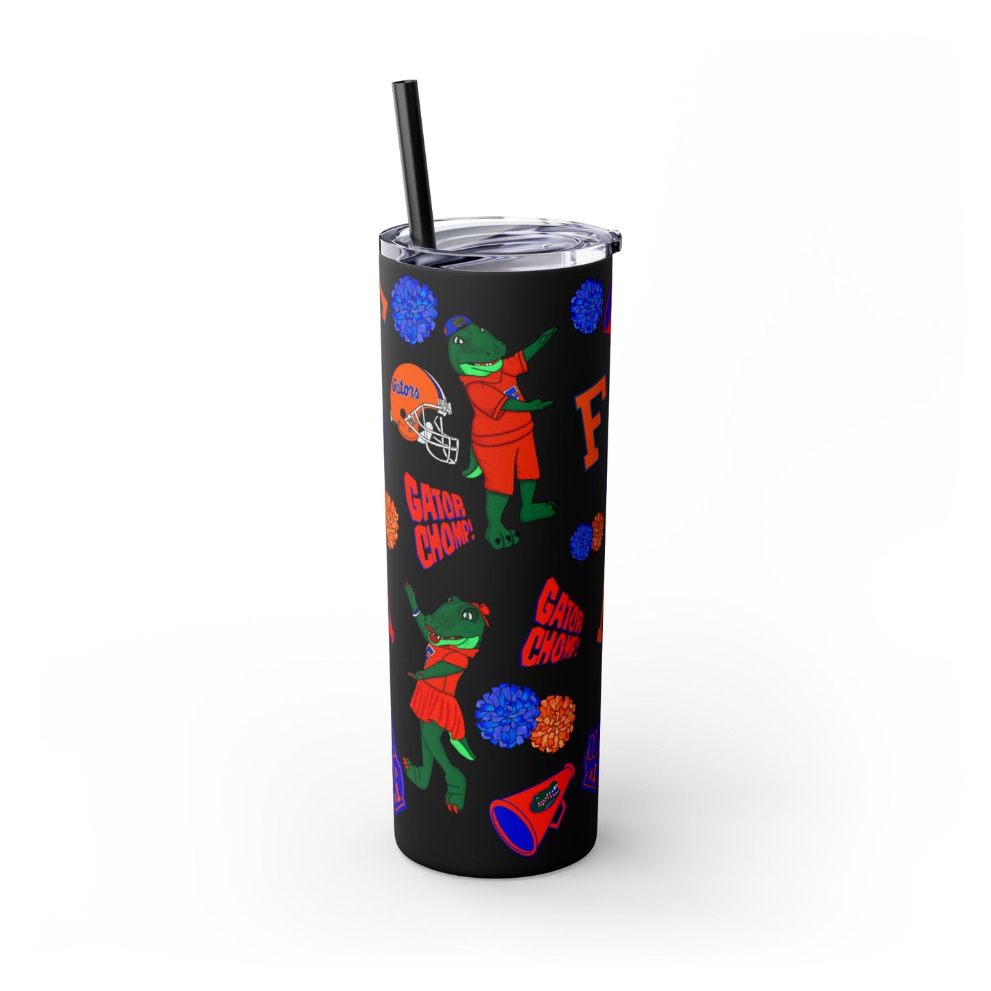 Florida Gators Spirit Skinny Tumbler - 20oz, Perfect for Game Day, Alumni Gifts, Sports Parties, Custom Drinkware, Florida Fan Merch