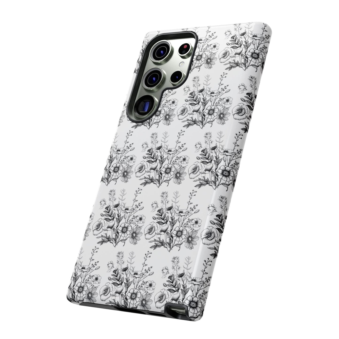 Floral Phone Case, Tough Cases with Elegant Black and White Design, Protective Cover for Fashion Lovers, Unique Gift for All [...]
