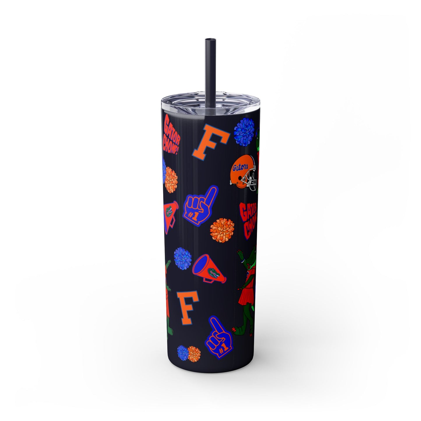 Florida Gators Spirit Skinny Tumbler - 20oz, Perfect for Game Day, Alumni Gifts, Sports Parties, Custom Drinkware, Florida Fan Merch