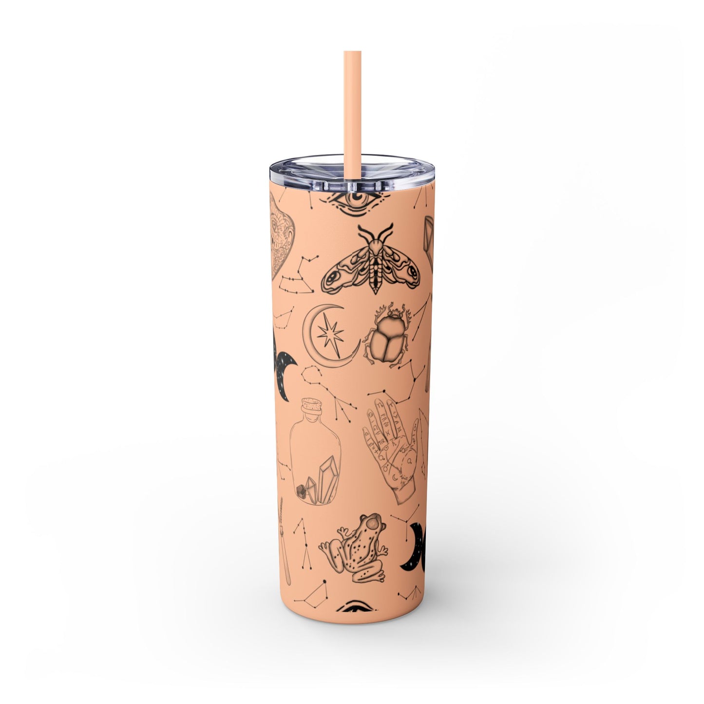 Withy Celestial Skinny Tumbler, 20oz - Astrology Drinkware, Starry Travel Cup, Unique Gift for Her, Cosmic Party Favor, Constellation Mug