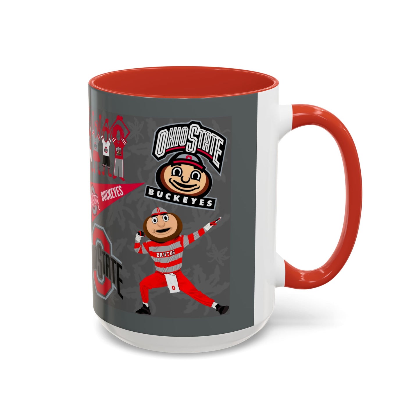 Ohio State Buckeyes Accent Coffee Mug | Gift for Fans, Sports Lovers, College Alumni, Holiday Decorations, Game Day Essentials