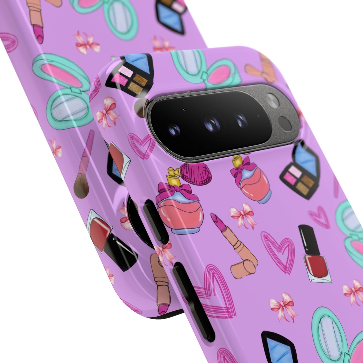Cute Makeup Phone Case, Tough Cases, Cosmetic Lover Gift, Makeup Junkie Accessory, Beauty Phone Cover, Fun Design for Her