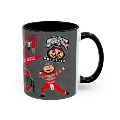 Ohio State Buckeyes Accent Coffee Mug | Gift for Fans, Sports Lovers, College Alumni, Holiday Decorations, Game Day Essentials