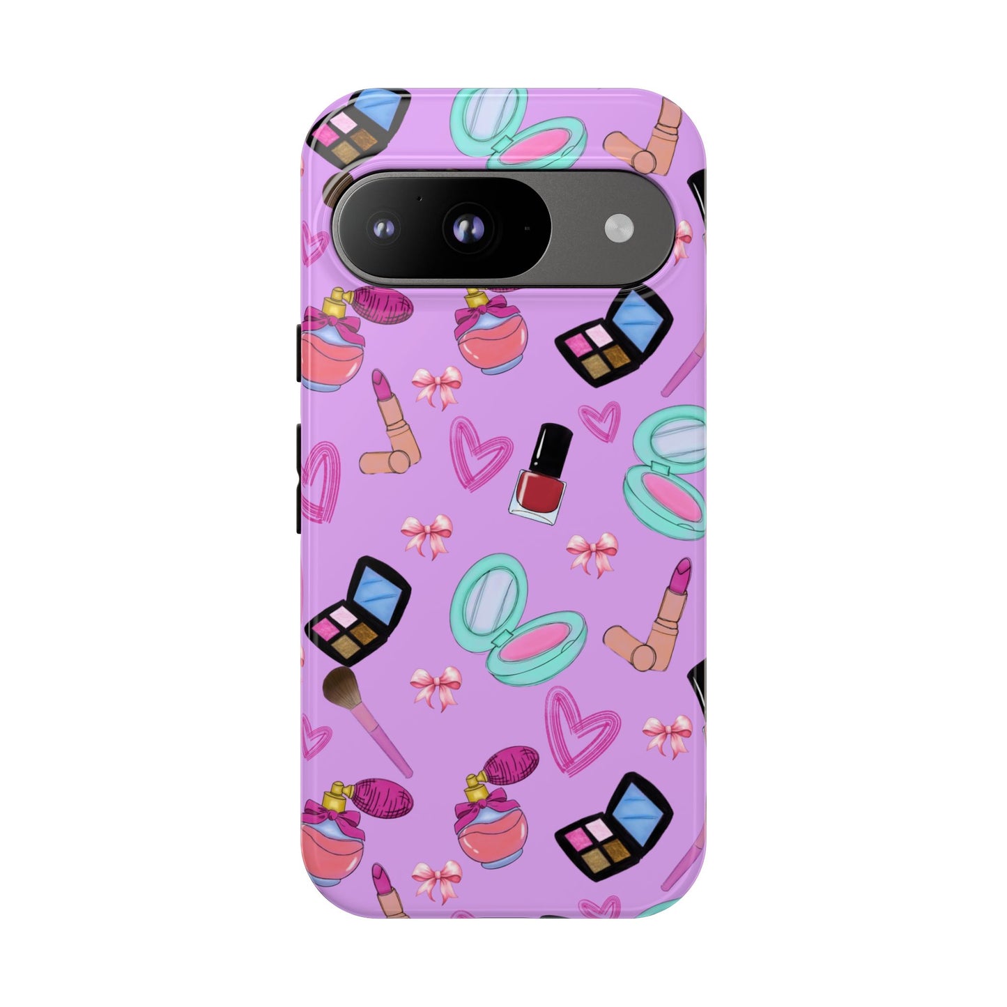 Cute Makeup Phone Case, Tough Cases, Cosmetic Lover Gift, Makeup Junkie Accessory, Beauty Phone Cover, Fun Design for Her