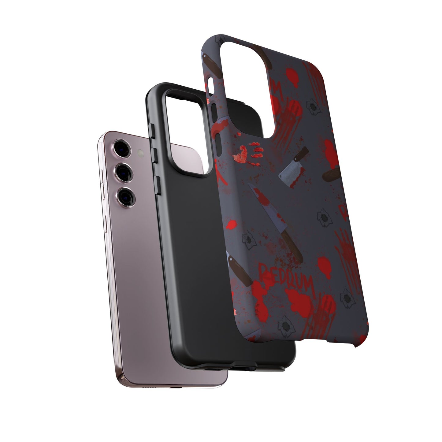 Blood Splatter Phone Case, Tough Case for Horror Fans, Halloween Accessory, Unique Gift for Gamers, Spooky Phone Cover