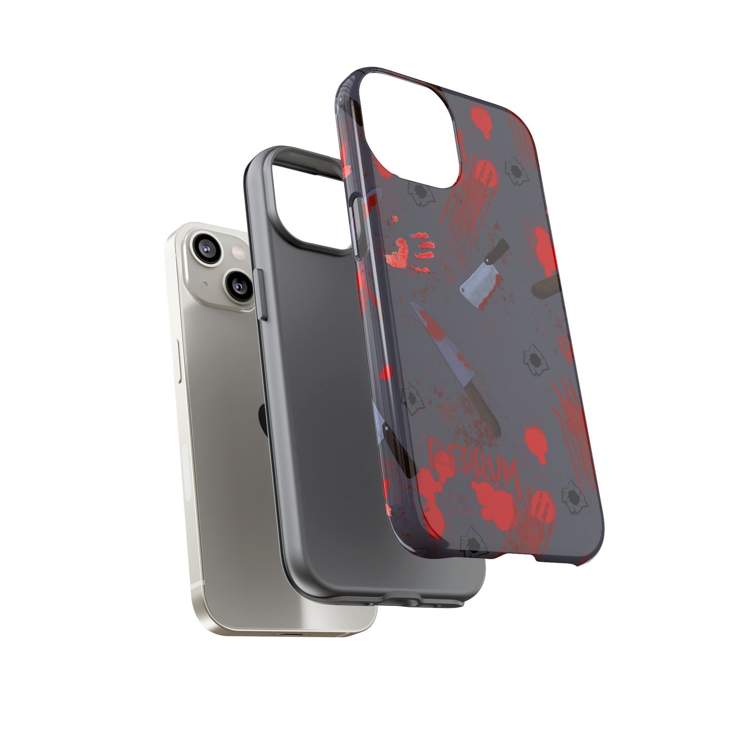Blood Splatter Phone Case, Tough Case for Horror Fans, Halloween Accessory, Unique Gift for Gamers, Spooky Phone Cover