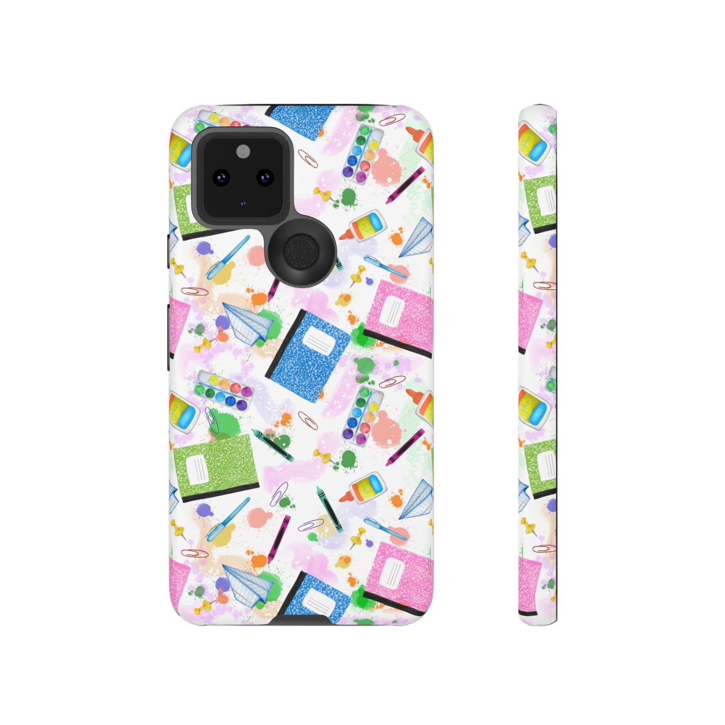 Colorful Art-Themed Phone Case, Cute Creative Gift for Artists, Unique Mobile Cover, Fun School Supplies Case, Bright Art Supplies Design