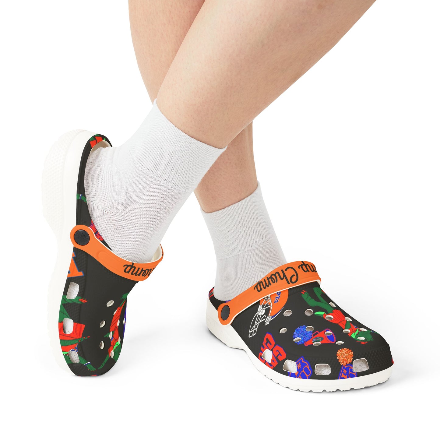 Florida Gators Women's EVA Foam Clogs, Playful All-Over Design Shoes, Casual Summer Footwear, Comfortable Garden Shoes, Perfect for Kids and Adults
