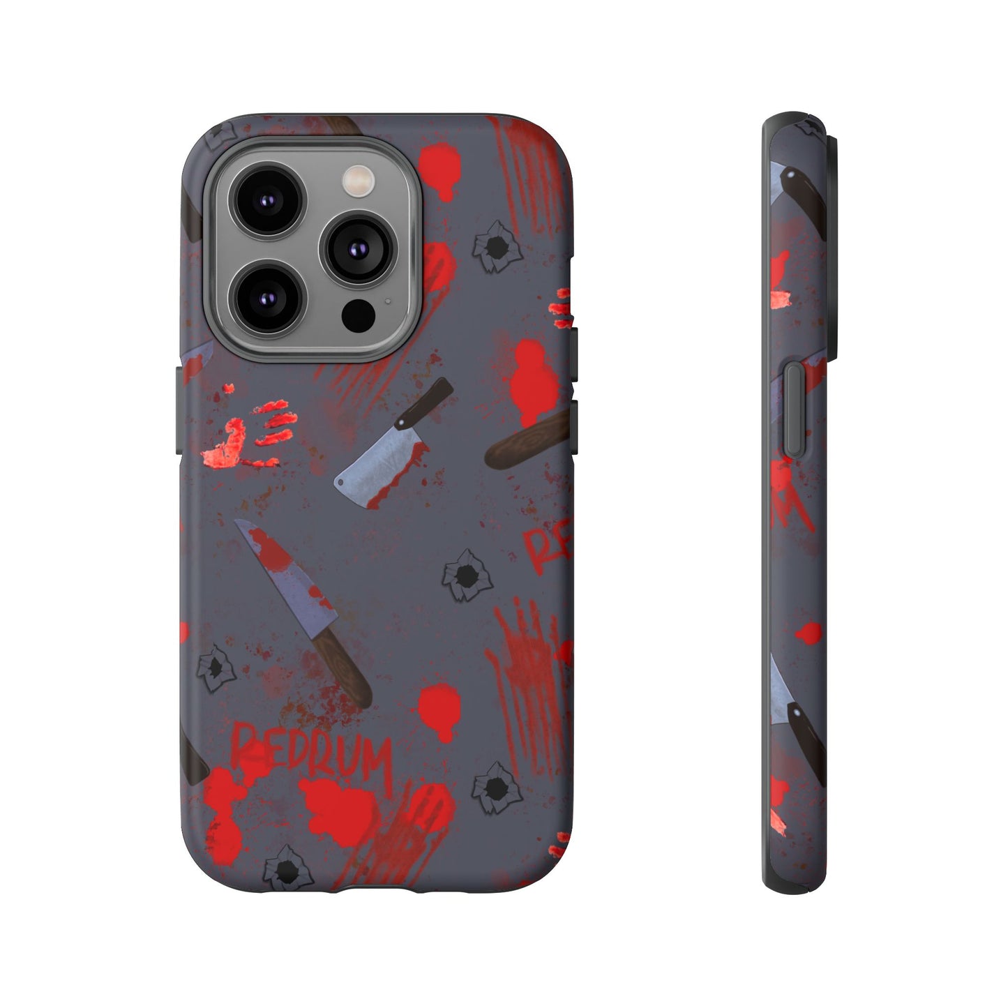 Blood Splatter Phone Case, Tough Case for Horror Fans, Halloween Accessory, Unique Gift for Gamers, Spooky Phone Cover