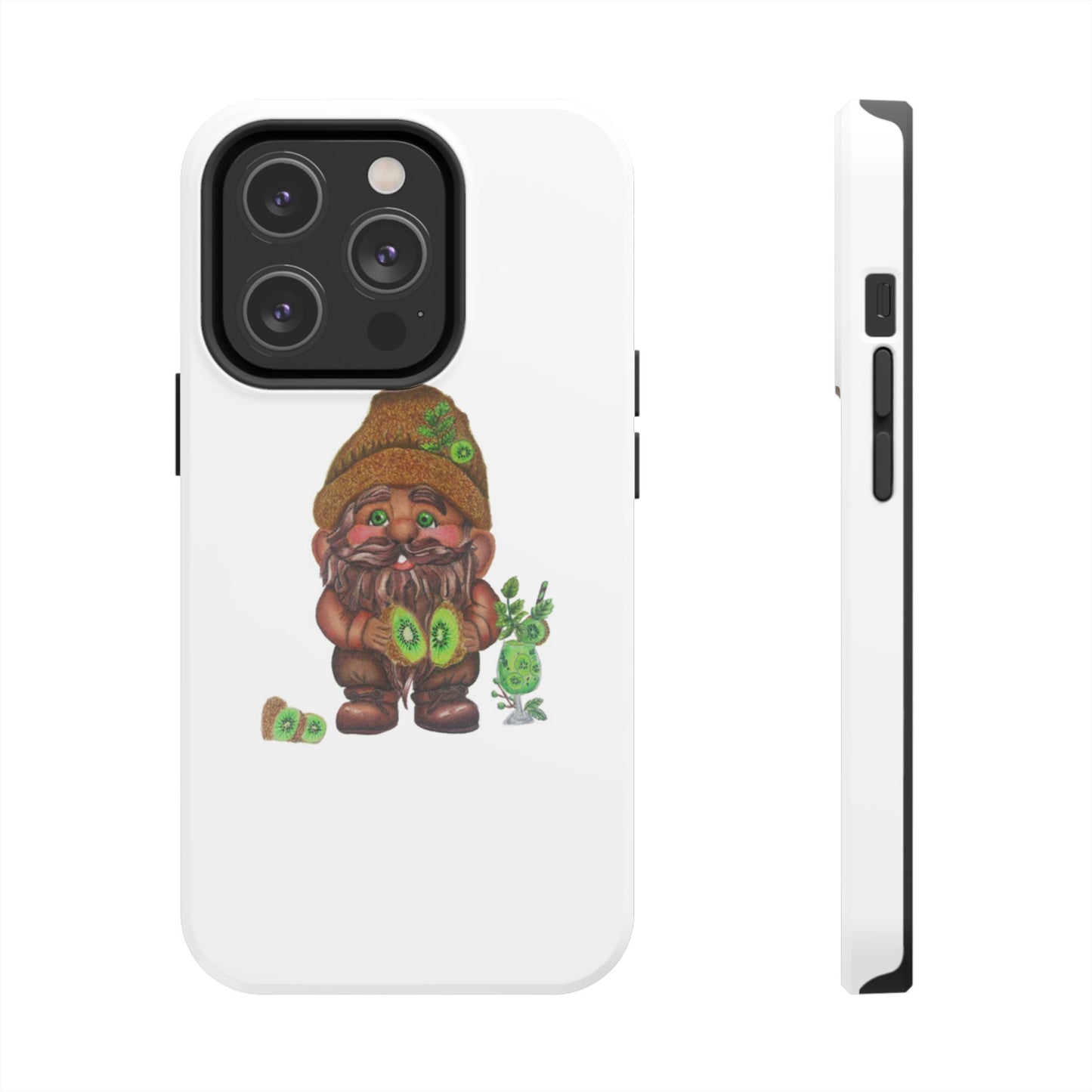 Funny Kiwi Gnome Phone Cases, Phone Covers for Gnome Lovers, Cute Gift for Gardeners, Unique Tech Accessories, Holiday Gifts