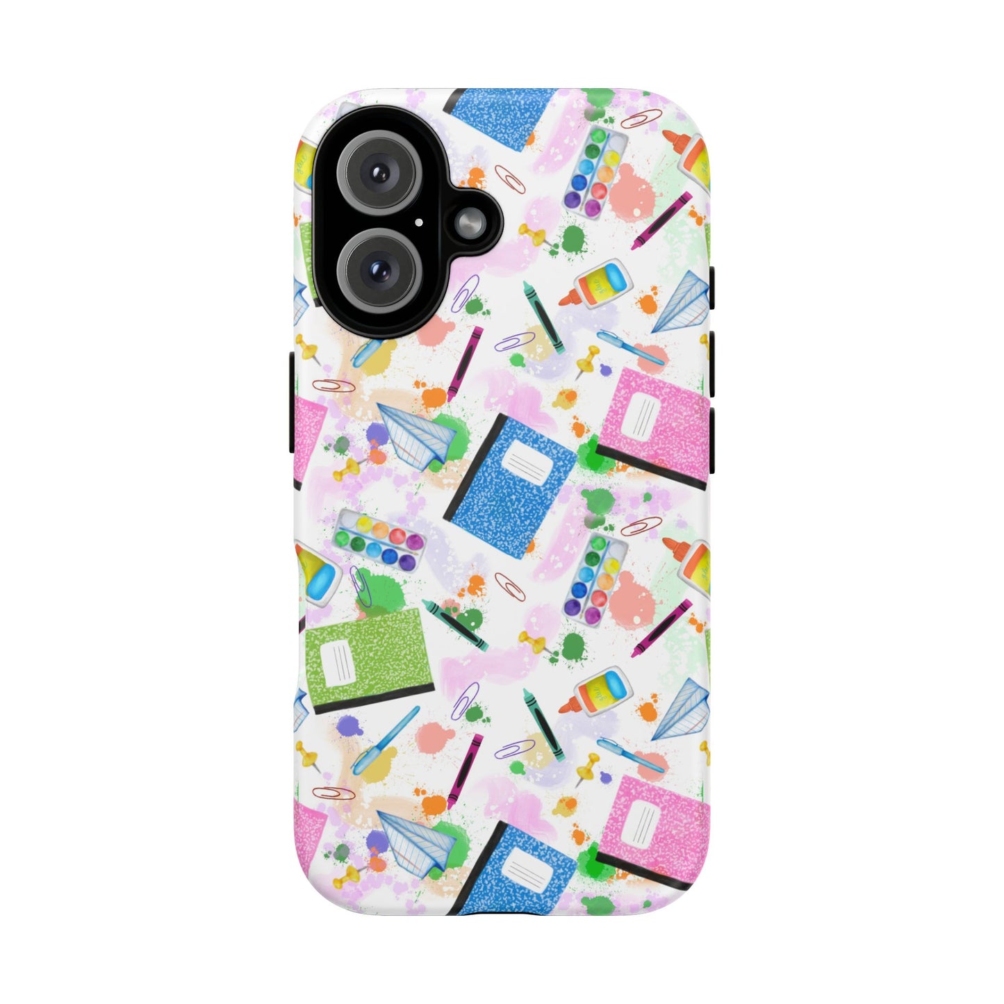 Colorful Art-Themed Phone Case, Cute Creative Gift for Artists, Unique Mobile Cover, Fun School Supplies Case, Bright Art Supplies Design