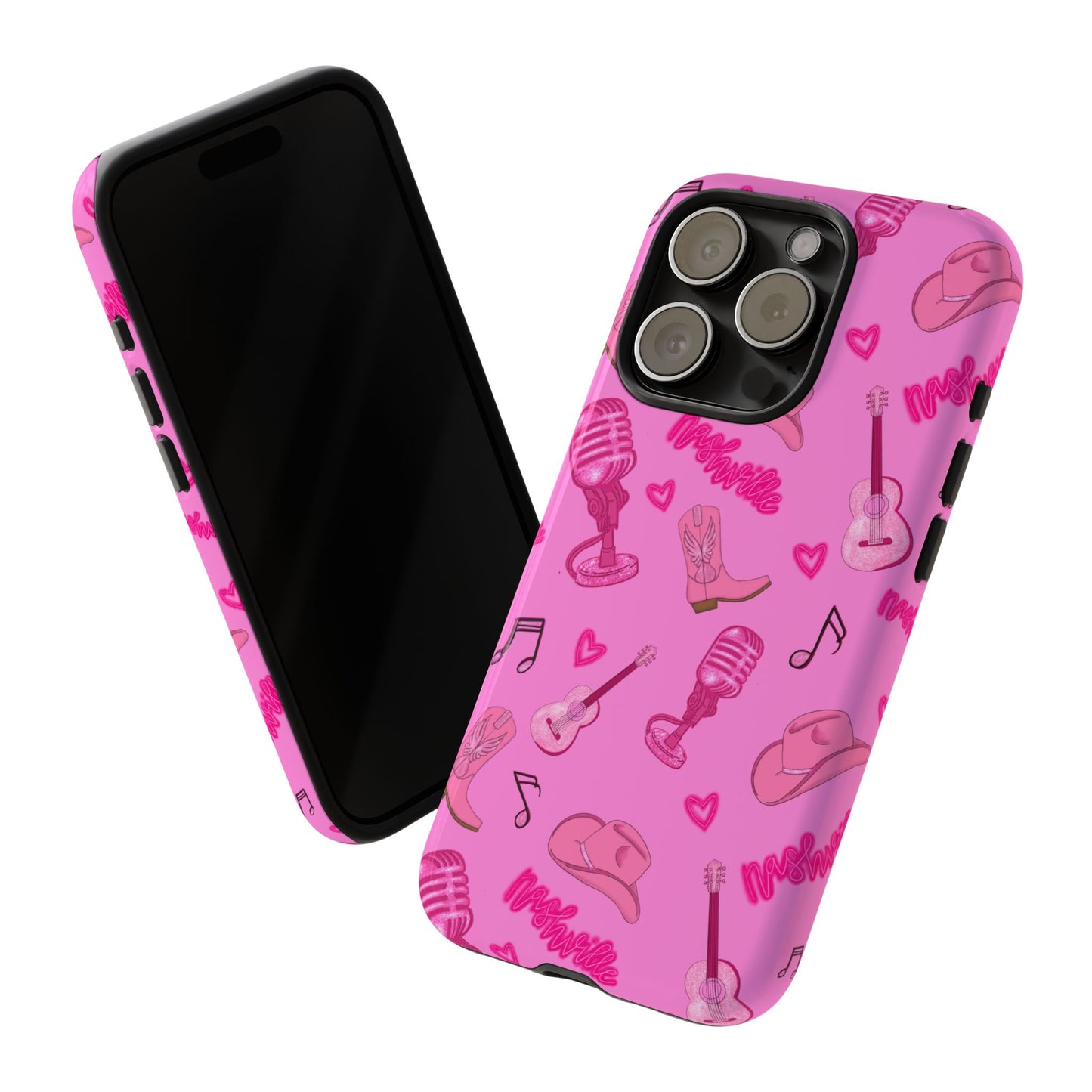 Pink Music Cases for Tough Love, Music Lover Gift, Phone Accessories, Cute Phone Covers, Stylish Cases for Women