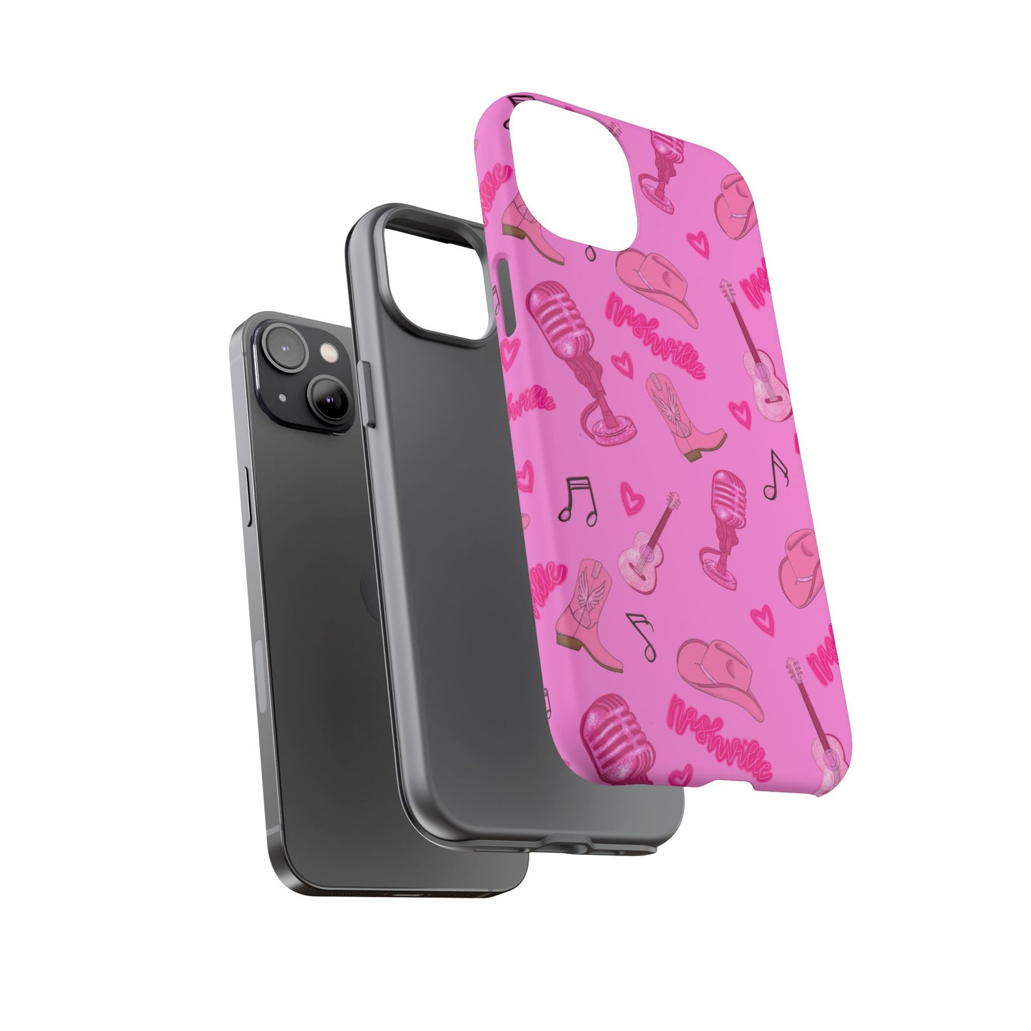 Pink Music Cases for Tough Love, Music Lover Gift, Phone Accessories, Cute Phone Covers, Stylish Cases for Women