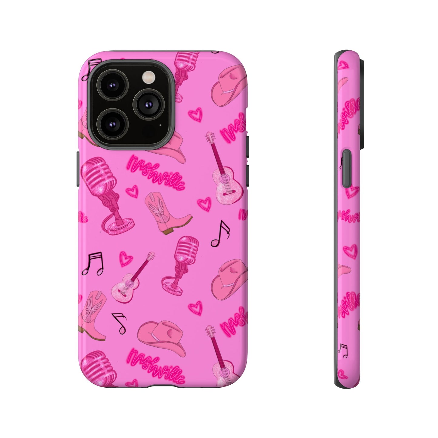Pink Music Cases for Tough Love, Music Lover Gift, Phone Accessories, Cute Phone Covers, Stylish Cases for Women