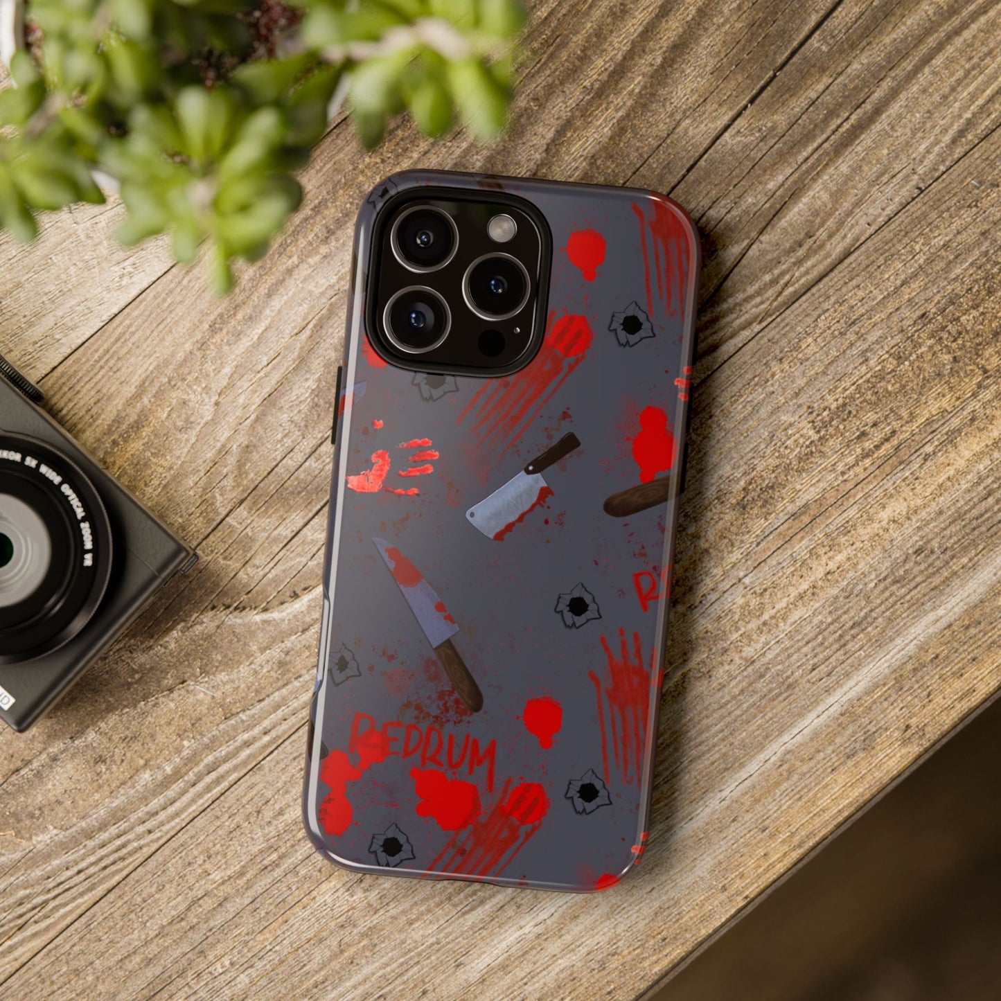 Blood Splatter Phone Case, Tough Case for Horror Fans, Halloween Accessory, Unique Gift for Gamers, Spooky Phone Cover