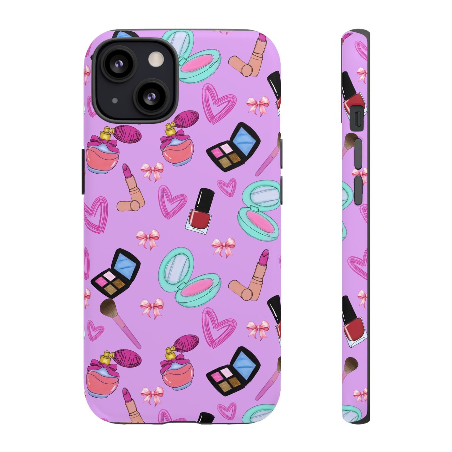 Cute Makeup Phone Case, Tough Cases, Cosmetic Lover Gift, Makeup Junkie Accessory, Beauty Phone Cover, Fun Design for Her