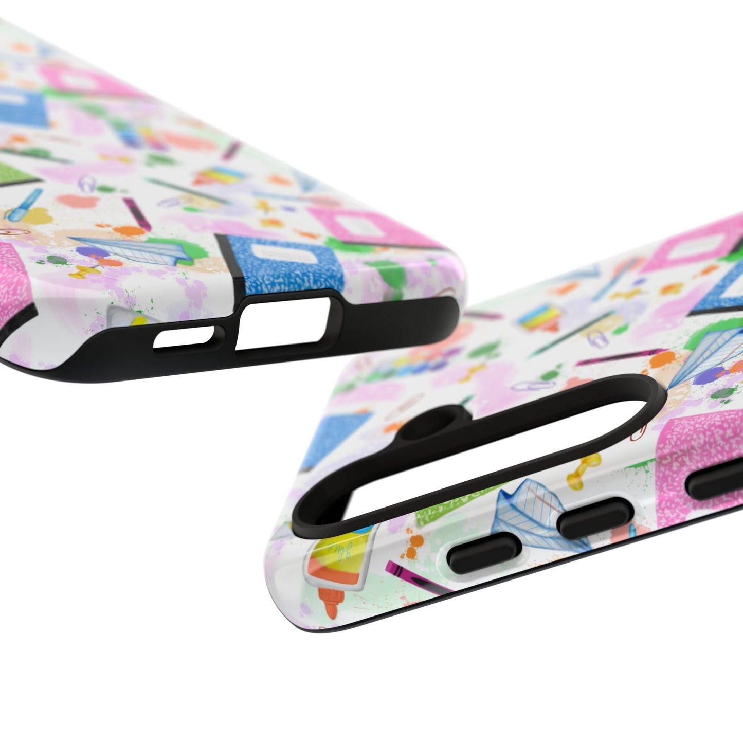 Colorful Art-Themed Phone Case, Cute Creative Gift for Artists, Unique Mobile Cover, Fun School Supplies Case, Bright Art Supplies Design