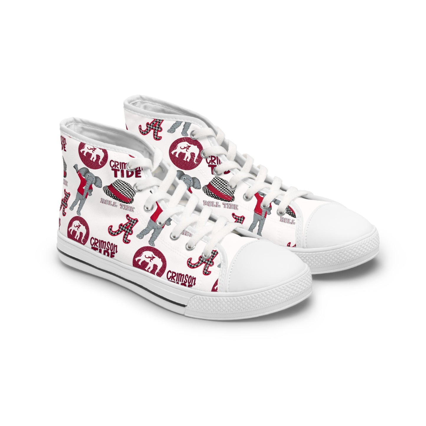 Alabama Crimson Tide High Top Sneakers, Stylish Casual Footwear, Perfect for Game Day, University Spirit Shoes, Unique Gifts for Fans